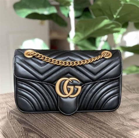 gucci black on black fake vs real|gucci marmont bag authentication.